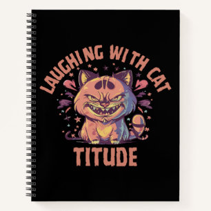 Lachen mit Katzenattitüde Notizbuch