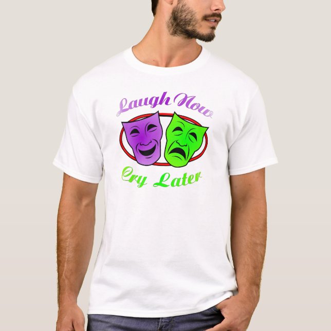 Lachen schreit jetzt neuere Masken T-Shirt (Vorderseite)
