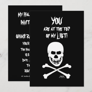 Lachen Skull Beängstigend Funny Halloween Party Einladung