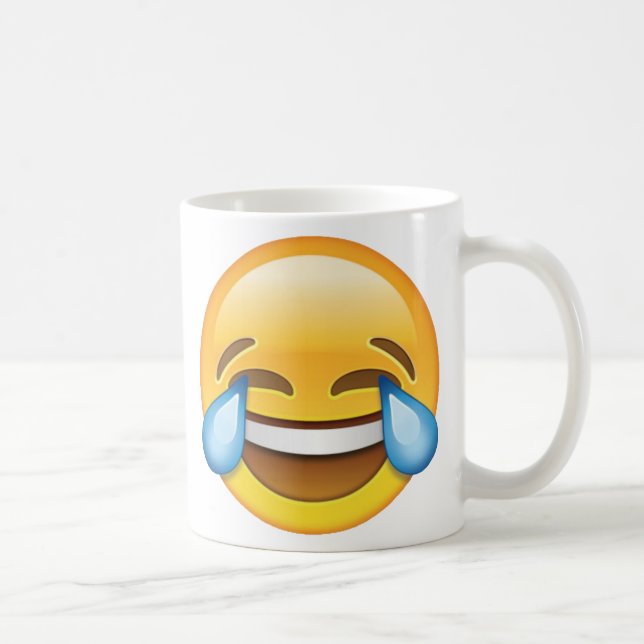 Lachen Tränen weinen von Joy Emoji Kaffeetasse (Rechts)
