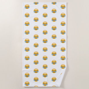 Lachen Tränen weinen von Joy Emoji Strandtuch