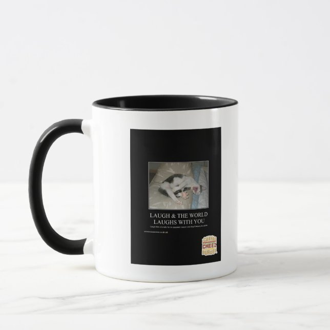 Lachen u. die Welt lacht mit Ihnen Tasse (Links)