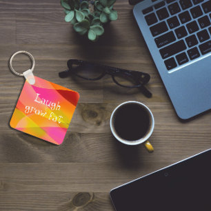 Lachen und dick werden Humor Spruch Anhänger Schlüsselanhänger