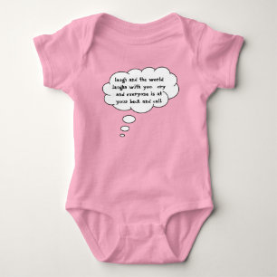 Lachen und die Welt lacht mit dir lustig Baby Strampler