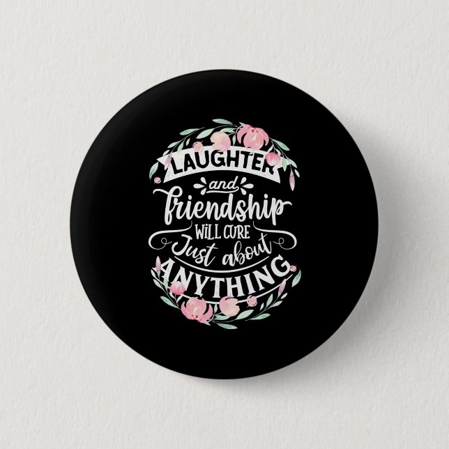 Lachen und Freundschaft Button (Vorderseite)