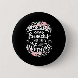 Lachen und Freundschaft Button