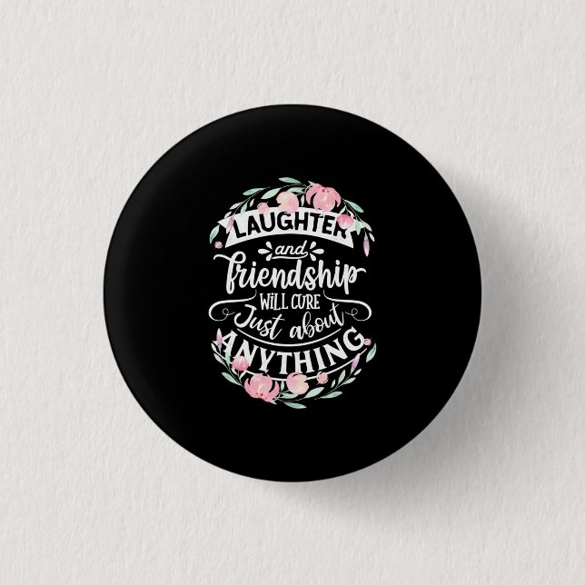Lachen und Freundschaft Button (Vorderseite)