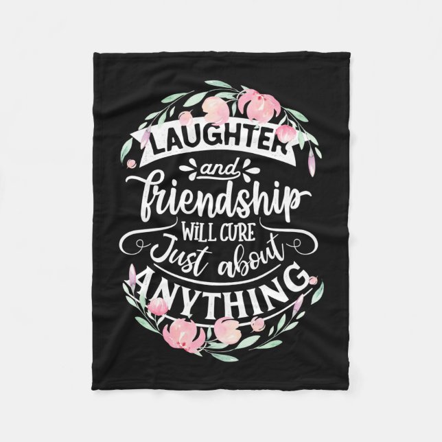 Lachen und Freundschaft Fleecedecke (Vorderseite)