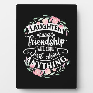 Lachen und Freundschaft Fotoplatte