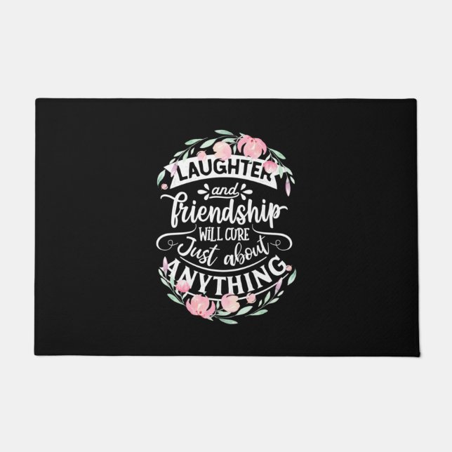Lachen und Freundschaft Fußmatte (Vorderseite)