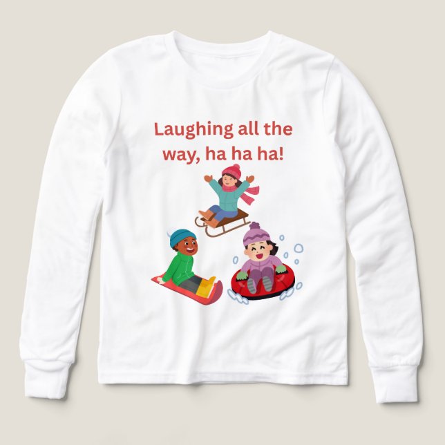 Lachen und im Schnee spielen (Design Vorderseite)
