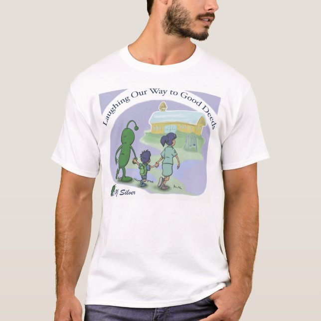 Lachen unserer Weise zu den guten Taten T-Shirt (Vorderseite)