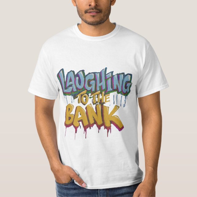 Lachend an die Bank T-Shirt (Vorderseite)