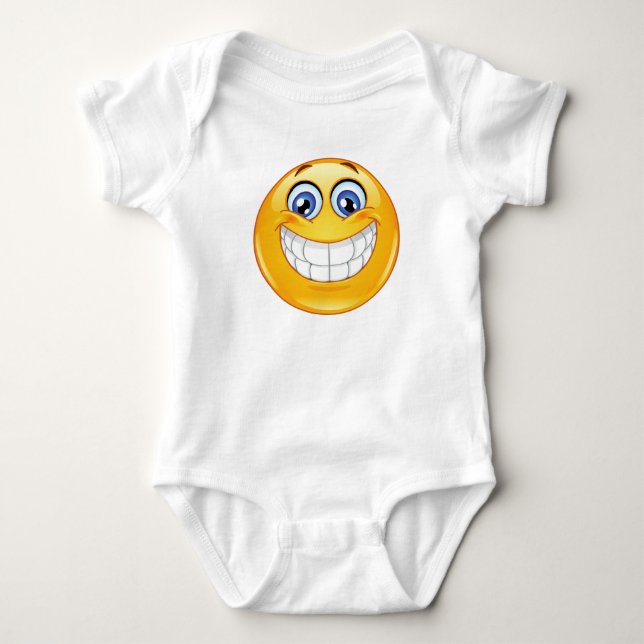 Lachend Emoji Baby Bodysuit Baby Strampler (Vorderseite)