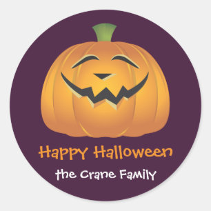 Lachend jolly Kürbis-Brauch Halloween-Geschenktag Runder Aufkleber