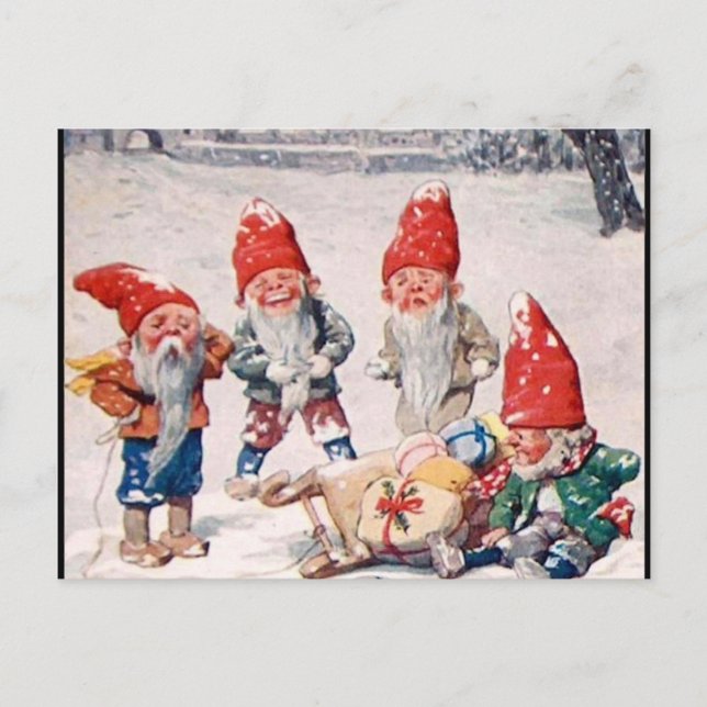 Lachende Elfen Postkarte (Vorderseite)