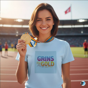 Lachende Gesichter für Gold lustige T-Shirts