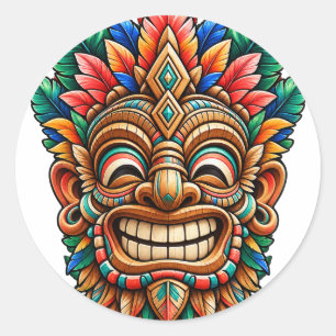 Lachende Insel Tiki Aufkleber