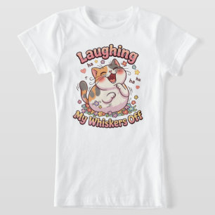 Lachende Katze Schnurrhaare Weg T-Shirt