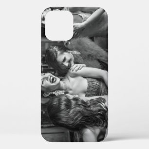 Lachende Mädchen: stilvolles Schwarz-Weiß-Foto Case-Mate iPhone Hülle