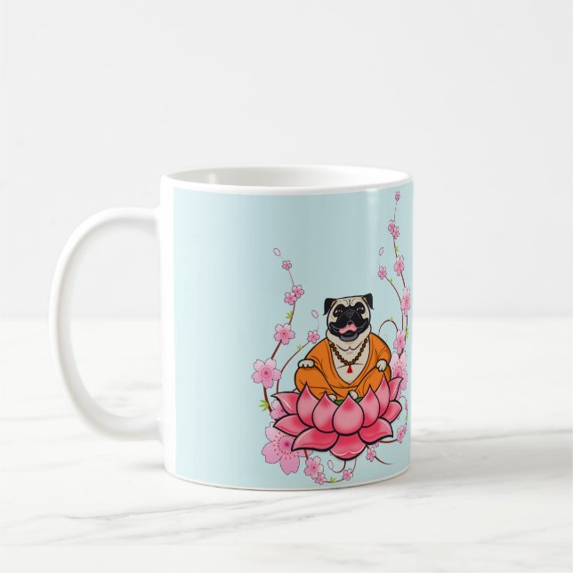 Lachende Mops-Tasse Kaffeetasse (Links)
