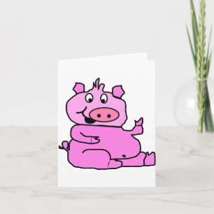 Lachende Schwein Notizkarten Karte