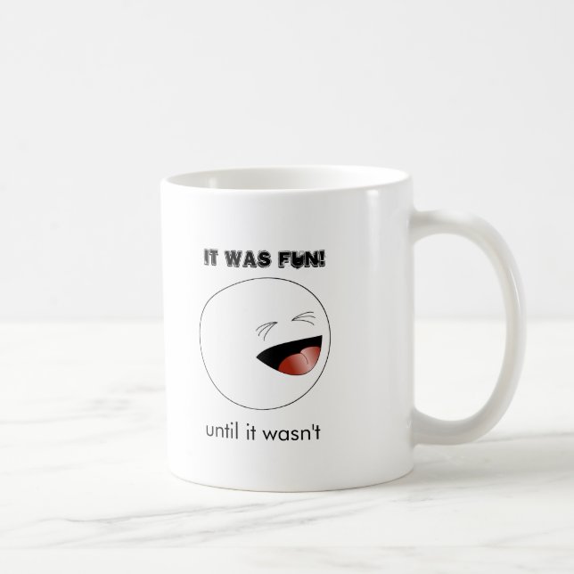 Lachende Strichmännchen-Kopf-Figur Kaffeetasse (Rechts)