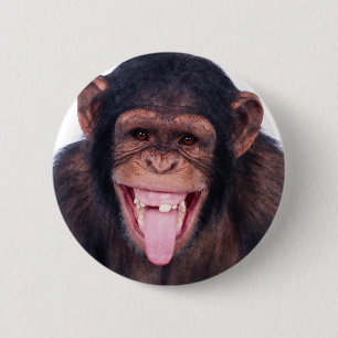 Lachender Affe Button