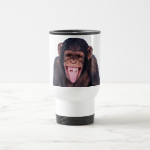Lachender Affe Reisebecher