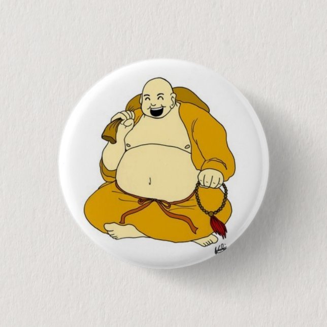 lachender Buddha Button (Vorderseite)