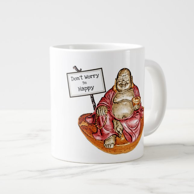 Lachender Buddha Jumbo-Tasse (Vorderseite Rechts)