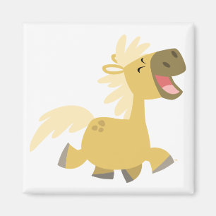 Lachender Cartoon-Ponymagnet Magnet