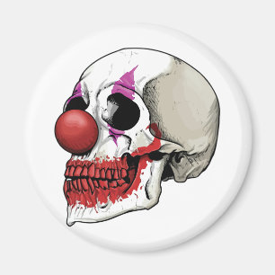 Lachender Clowns-Schädel - Schicksal bis zum Tod Magnet