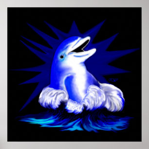 Lachender Delfin Poster