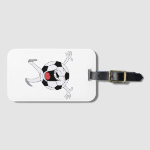 Lachender Fußball-Maskottchen Gepäckanhänger