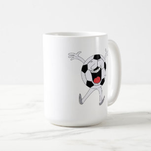 Lachender Fußball-Maskottchen Kaffeetasse