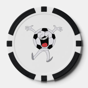 Lachender Fußball-Maskottchen Pokerchips