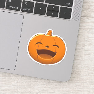 Lachender Halloween-Kürbis Aufkleber