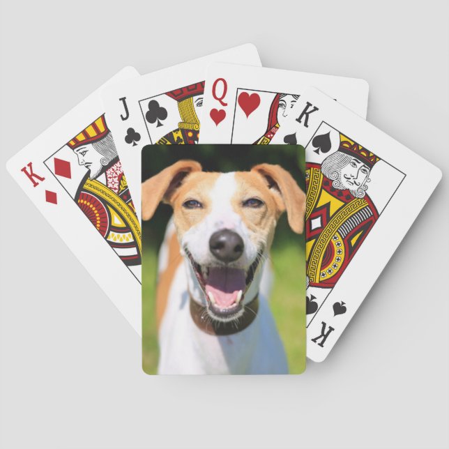 Lachender Hund Getty Bild-| Spielkarten (Rückseite)