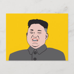 Lachender Kim Jong-un Postkarte