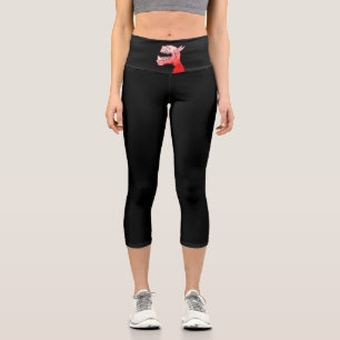 Lachender roter Dämon Capri Leggings