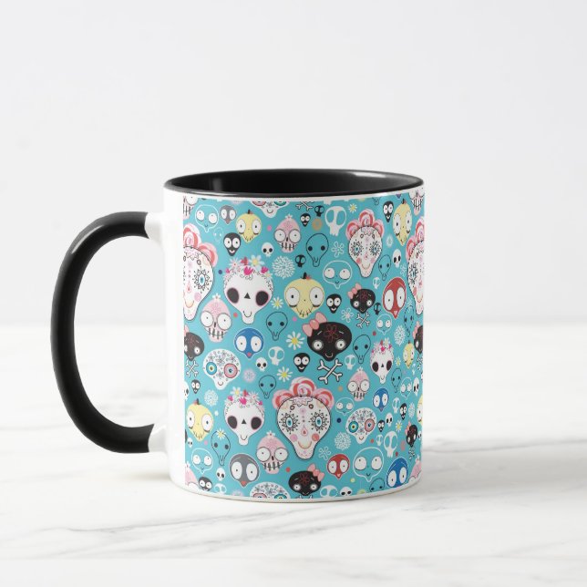 Lachender Schädel der Beschaffenheit Tasse (Links)
