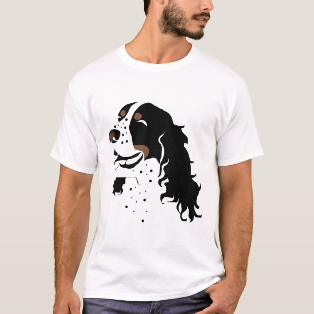 Lachender SpringerSpaniel T-Shirt (Vorderseite)