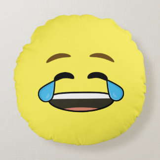Lachendes Emoji Rundes Kissen