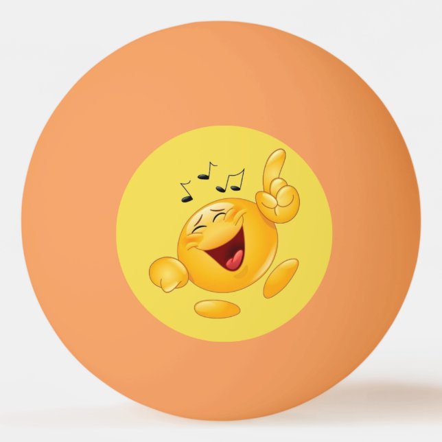 lachendes emoji tischtennisball (Rückseite)