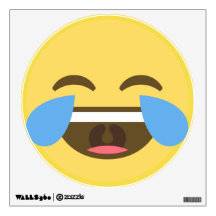 Lachendes Emoji Wand-Abziehbild