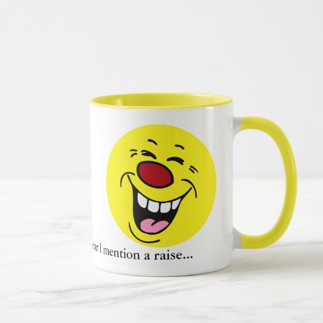 Lachendes Gesicht Grumpey Tasse (Rechts)