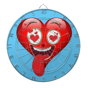 Lachendes Herz-Emoji Dartscheibe