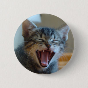 Lachendes Kätzchen Button