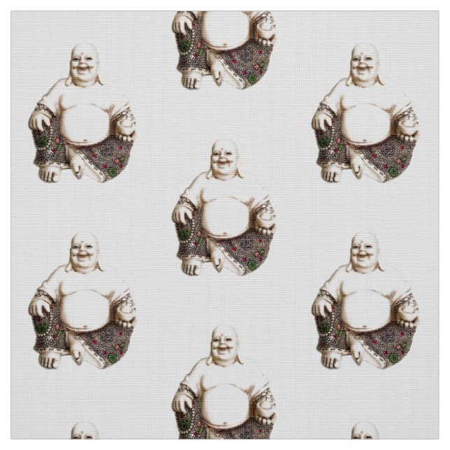 Lachendes viel Glück Buddha-Muster Stoff (Muster)
